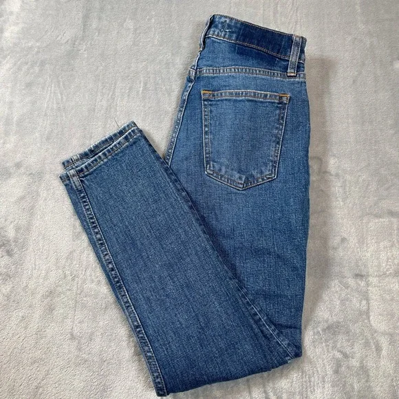 Abercrombie Fitch Women's  Size 26 The Skinny High Rise Jeans Distressed Blue - Picture 6 of 6